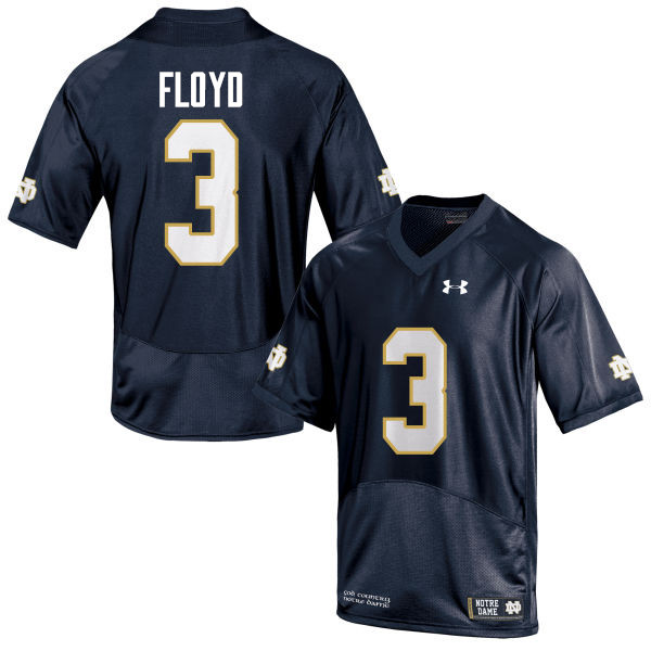 Men's NCAA Notre Dame Fighting Irish #3 Michael Floyd Stitched College Under Armour Authentic Navy Blue Football Jersey VO10H20LT